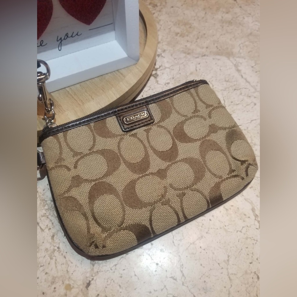 Coach Elegant Brown Wristlet